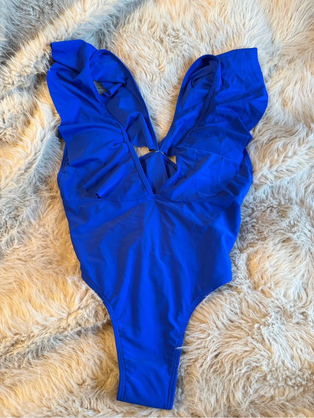 Royal Blue Ruffle One-Piece Swimsuit